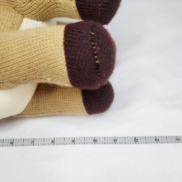 Dan Dee Clarice Reindeer Christmas Plush 11" Knit Stuffed Animal Red White Bow - Picture 5 of 9